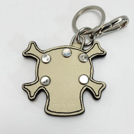  PRADA プラダ レザー スカル キーホルダー レザー
