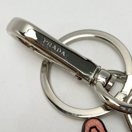  PRADA プラダ レザー スカル キーホルダー レザー