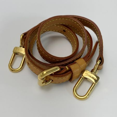  LOUIS VUITTON ルイヴィトン ヌメ革 レザー ベージュ ゴールド金具 約77cm ショルダーストラップ  バッグ用アクセサリー ゴールド金具
