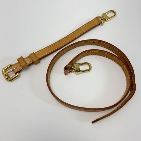  LOUIS VUITTON ルイヴィトン ヌメ革 レザー ベージュ ゴールド金具 約77cm ショルダーストラップ  バッグ用アクセサリー ゴールド金具