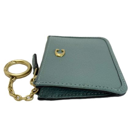  COACH コーチ ミニ スキニー ID ケース CR550 グレー キーリング付き