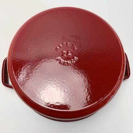  STAUB ストウブ ピコ ココット 24cm ラウンドチェリー キッチン用品 調理器具 レッド ホーロー鍋