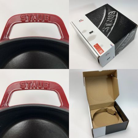  STAUB ストウブ ピコ ココット 24cm ラウンドチェリー キッチン用品 調理器具 レッド ホーロー鍋