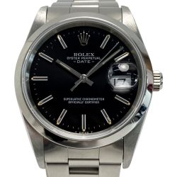 ☆☆ ROLEX ロレックス オイスターパーペチュアル デイト E番 15200 ブラック 自動巻き メンズ 腕時計 ギャランティ有 Bランク