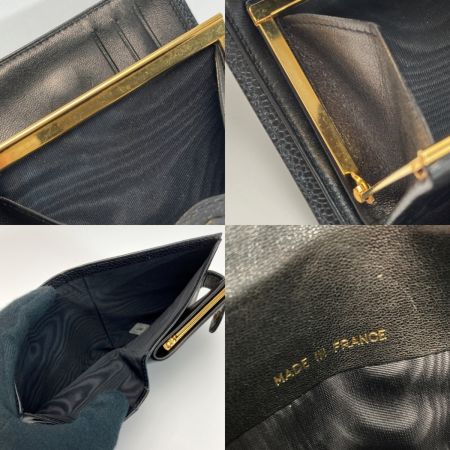  CHANEL シャネル ココマーク がま口 2つ折り財布 A13497 ブラック キャビアスキン ギャランティ有