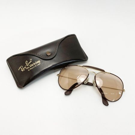  RAY-BAN (B&L) B&L アウトドアーズマン レザーコレクション サングラス ブラウン 62□14 ケース有 OUTDOORSMAN