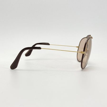  RAY-BAN (B&L) B&L アウトドアーズマン レザーコレクション サングラス ブラウン 62□14 ケース有 OUTDOORSMAN