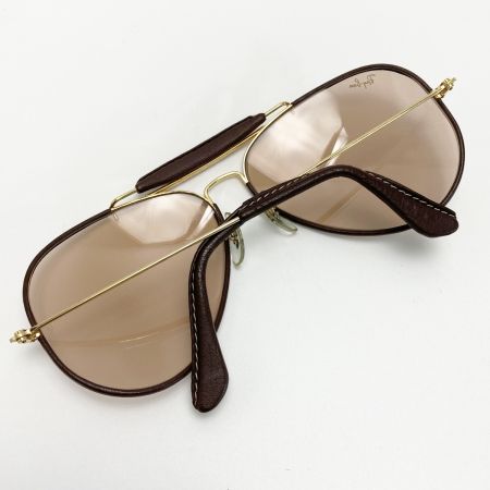  RAY-BAN (B&L) B&L アウトドアーズマン レザーコレクション サングラス ブラウン 62□14 ケース有 OUTDOORSMAN
