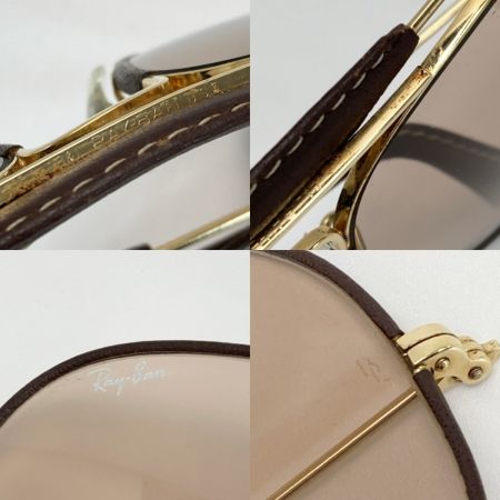  RAY-BAN (B&L) B&L アウトドアーズマン レザーコレクション サングラス ブラウン 62□14 ケース有 OUTDOORSMAN