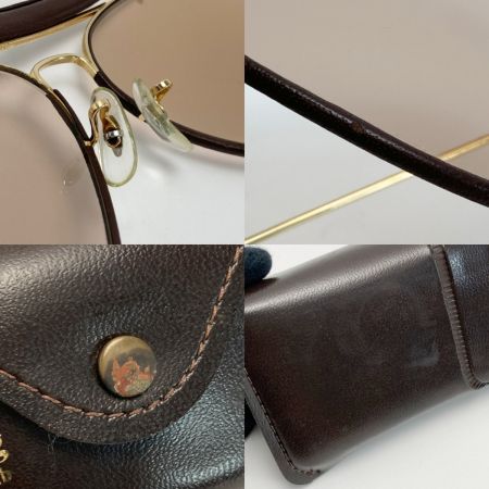  RAY-BAN (B&L) B&L アウトドアーズマン レザーコレクション サングラス ブラウン 62□14 ケース有 OUTDOORSMAN