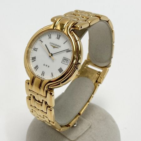  LONGINES ロンジン QWR デイト KW2518/L156.4 ホワイト クォーツ メンズ 腕時計