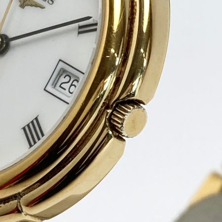  LONGINES ロンジン QWR デイト KW2518/L156.4 ホワイト クォーツ メンズ 腕時計