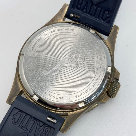  BALTIC アクアスカーフ ブロンズ ブルーダイアル 自動巻き メンズ 腕時計 箱有 AQUASCAPHE