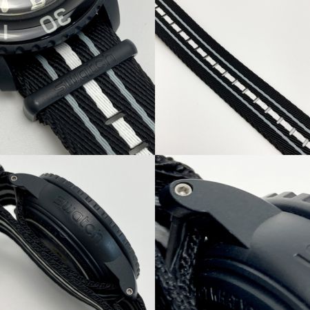  BLANCPAIN×swatch フィフティファゾムス オーシャンオブストーム SO35B400 ブラック 自動巻き メンズ 腕時計 箱有