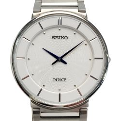 ☆☆ SEIKO セイコー ドルチェ 4J40-0AC0 ホワイト クォーツ メンズ 腕時計 DOLCE Bランク