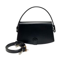 ☆☆ ITAGAKI ブラスコット ハンドバッグ B50111N ブラック レザー 布袋・ショルダーストラップ有 Aランク