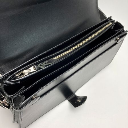  ITAGAKI ブラスコット ハンドバッグ B50111N ブラック レザー 布袋・ショルダーストラップ有