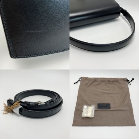  ITAGAKI ブラスコット ハンドバッグ B50111N ブラック レザー 布袋・ショルダーストラップ有