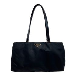 ☆☆ PRADA プラダ B11215 ブラック ハンドバッグ 袋・ギャランティーカード付 Bランク