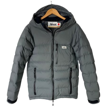  NANGA ナンガ ダウンジャケット  WHITE LABEL グレー サイズS フードにキズ有