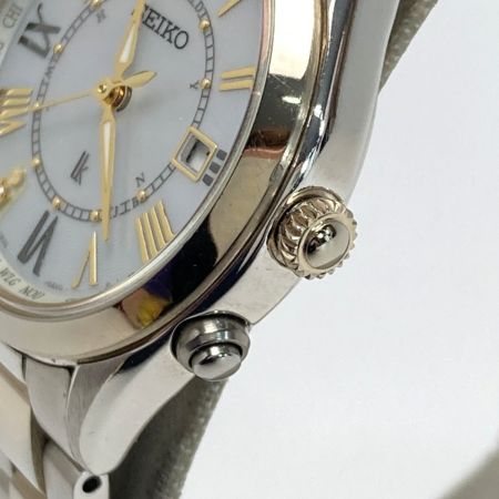  SEIKO セイコー ルキア 1Pダイヤ 1B35-0AA0 シェル文字盤 電波ソーラー レディース 腕時計 LUKIA