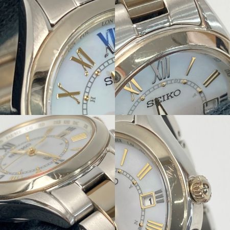  SEIKO セイコー ルキア 1Pダイヤ 1B35-0AA0 シェル文字盤 電波ソーラー レディース 腕時計 LUKIA