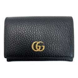☆☆ GUCCI グッチ レザー GGアマラント  739525 ブラック カードケース 袋有 Bランク