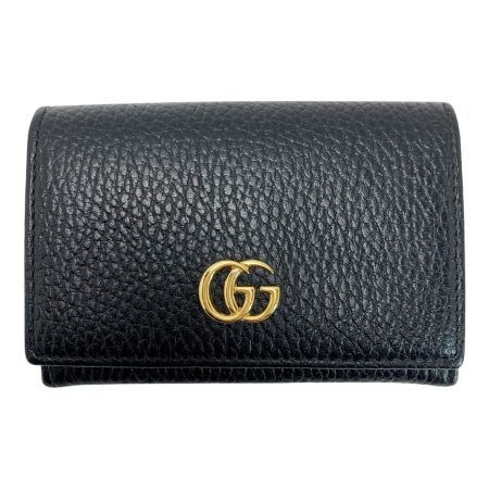  GUCCI グッチ レザー GGアマラント  739525 ブラック カードケース 袋有