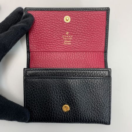  GUCCI グッチ レザー GGアマラント  739525 ブラック カードケース 袋有