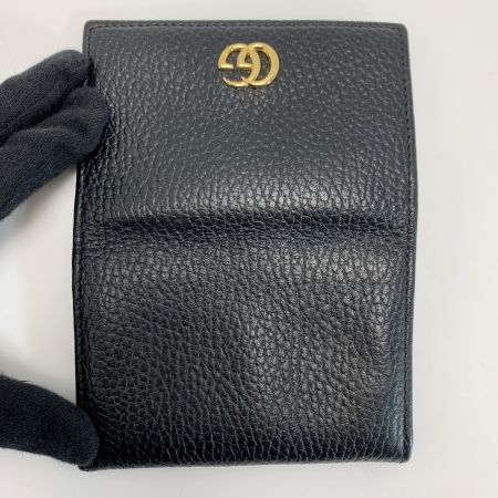  GUCCI グッチ レザー GGアマラント  739525 ブラック カードケース 袋有