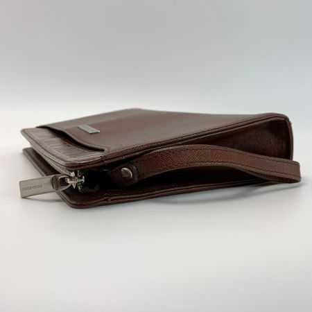  BURBERRY バーバリー レザー  ブラウン クラッチバッグ メンズ