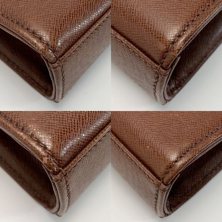  BURBERRY バーバリー レザー  ブラウン クラッチバッグ メンズ