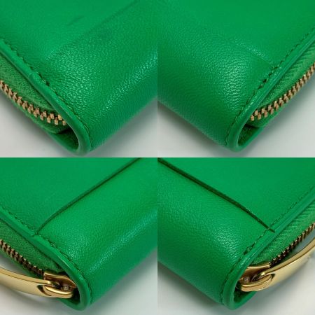  BOTTEGA VENETA ボッテガヴェネタ マキシイントレチャート ラムレザー パラキート ラウンドファスナー財布 レディース