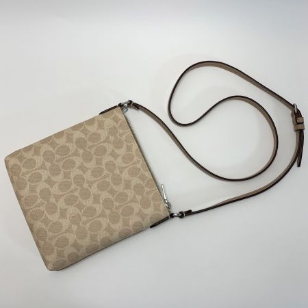  COACH コーチ ショルダーバッグ シグネチャー CW325 ベージュ レディース シルバー金具