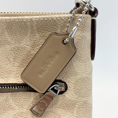  COACH コーチ ショルダーバッグ シグネチャー CW325 ベージュ レディース シルバー金具