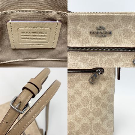  COACH コーチ ショルダーバッグ シグネチャー CW325 ベージュ レディース シルバー金具