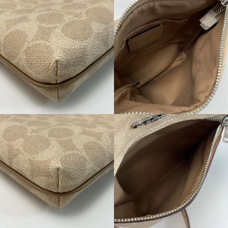  COACH コーチ ショルダーバッグ シグネチャー CW325 ベージュ レディース シルバー金具
