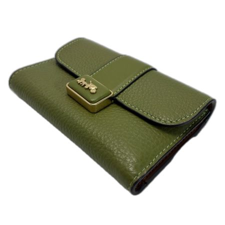  COACH コーチ 3つ折り財布 CC059 カーキ レディース