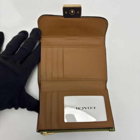 COACH コーチ 3つ折り財布 CC059 カーキ レディース