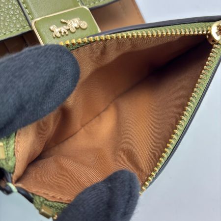  COACH コーチ 3つ折り財布 CC059 カーキ レディース