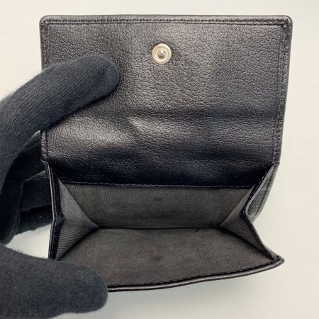  CHANEL シャネル レザー カメリア 09EK411 ブラック 2つ折り財布 レディース