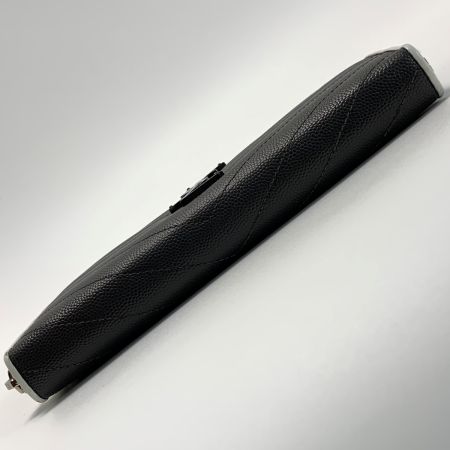  Yves Saint Laurent イブサンローラン レザー YSLロゴ 358094 グレー ラウンドファスナー財布 レディース