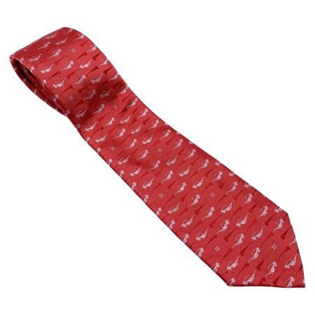  CELINE セリーヌ サングラス柄 ネクタイ  ピンク シルク100%