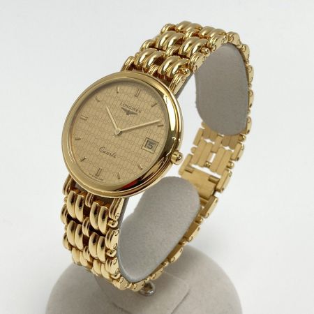  LONGINES ロンジン フラッグシップ デイト SS 6980 101 ゴールド クォーツ メンズ 腕時計