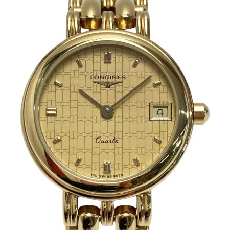  LONGINES ロンジン フラッグシップ デイト SS 6979 160 ゴールド クォーツ レディース 腕時計
