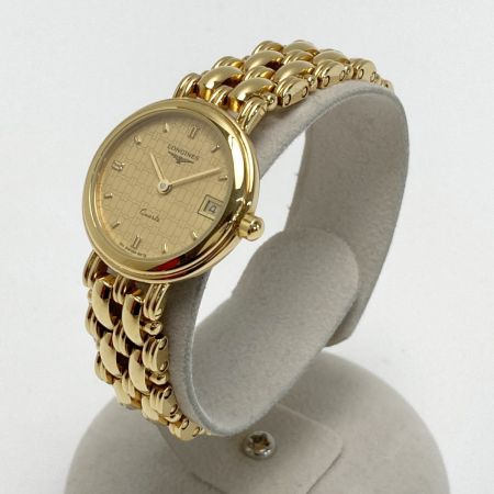  LONGINES ロンジン フラッグシップ デイト SS 6979 160 ゴールド クォーツ レディース 腕時計