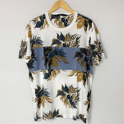 ☆☆ LOUIS VUITTON ルイヴィトン ボタニカル RM181M FMB HEY02W ホワイト×ブルー メンズ衣料 SIZE L Cランク