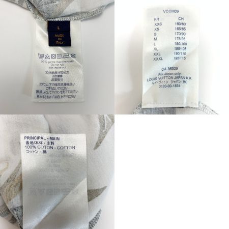  LOUIS VUITTON ルイヴィトン ボタニカル RM181M FMB HEY02W ホワイト×ブルー メンズ衣料 SIZE L