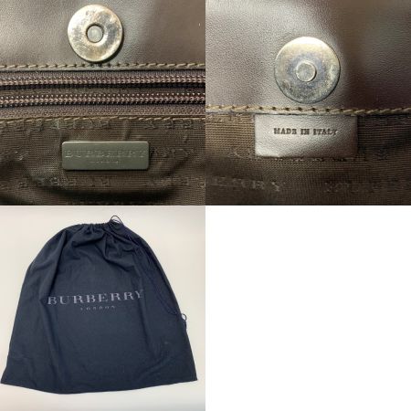  BURBERRY バーバリー  PVC レザー ノバチェック チェック柄 ベージュ トートバッグ