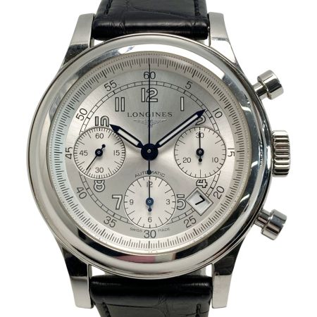  LONGINES ロンジン ヘリテージ 1951 デイト クロノグラフ L2.745.4.73.2 シルバー 自動巻き メンズ 腕時計 箱有